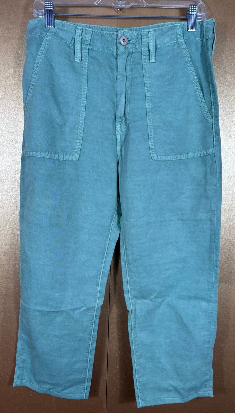 Mother the shaker crop chop Linen blend pants size 29